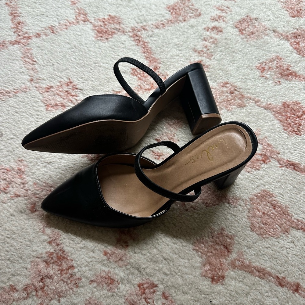 Pointed-Toe Heeled Mules - Picture 3 of 5